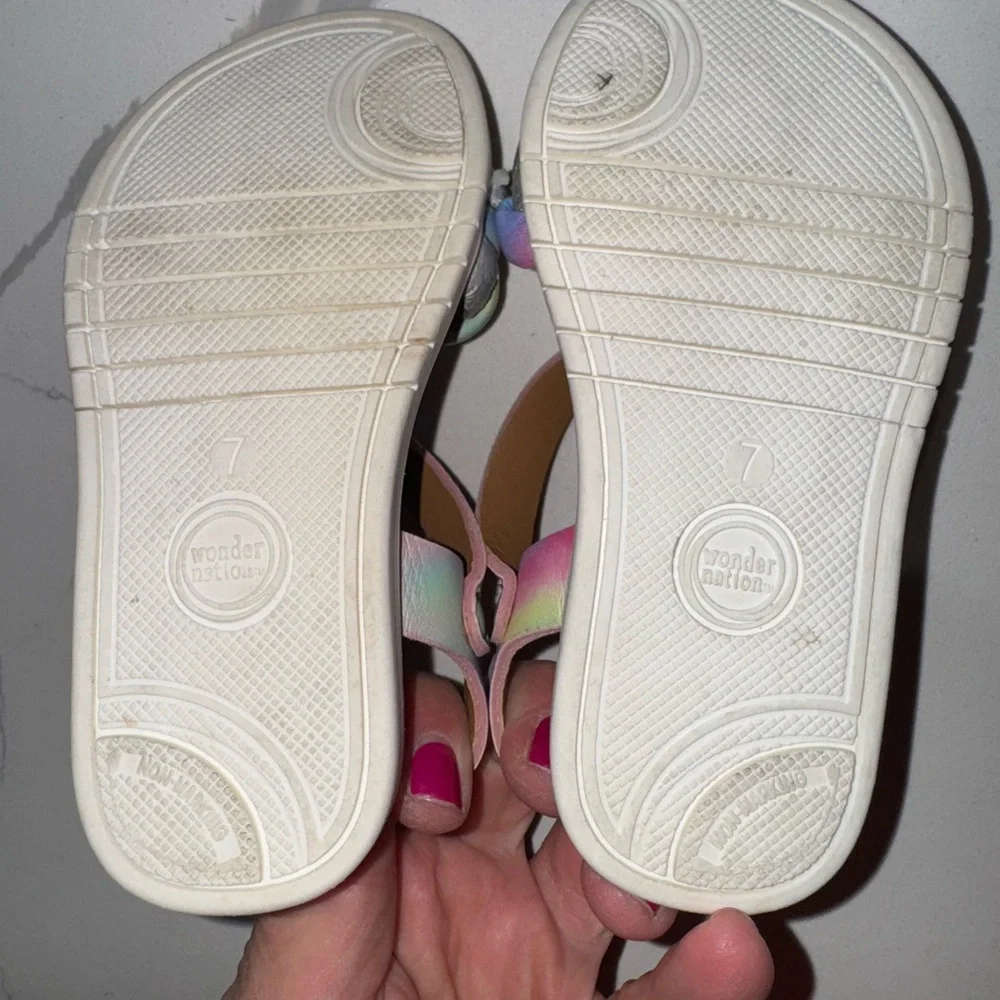 Two Pairs Girls Toddler Summer Shoes 7